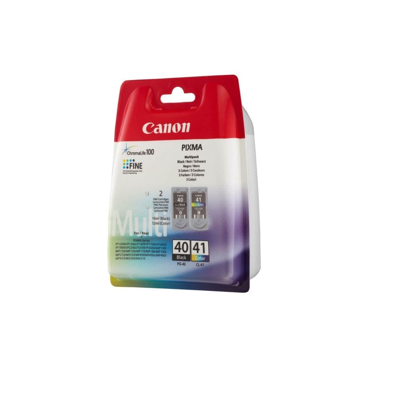 Canon PG-40 + CL-41 0615B043 0615B036 Kit 2 Cartucce Originali Bk Col