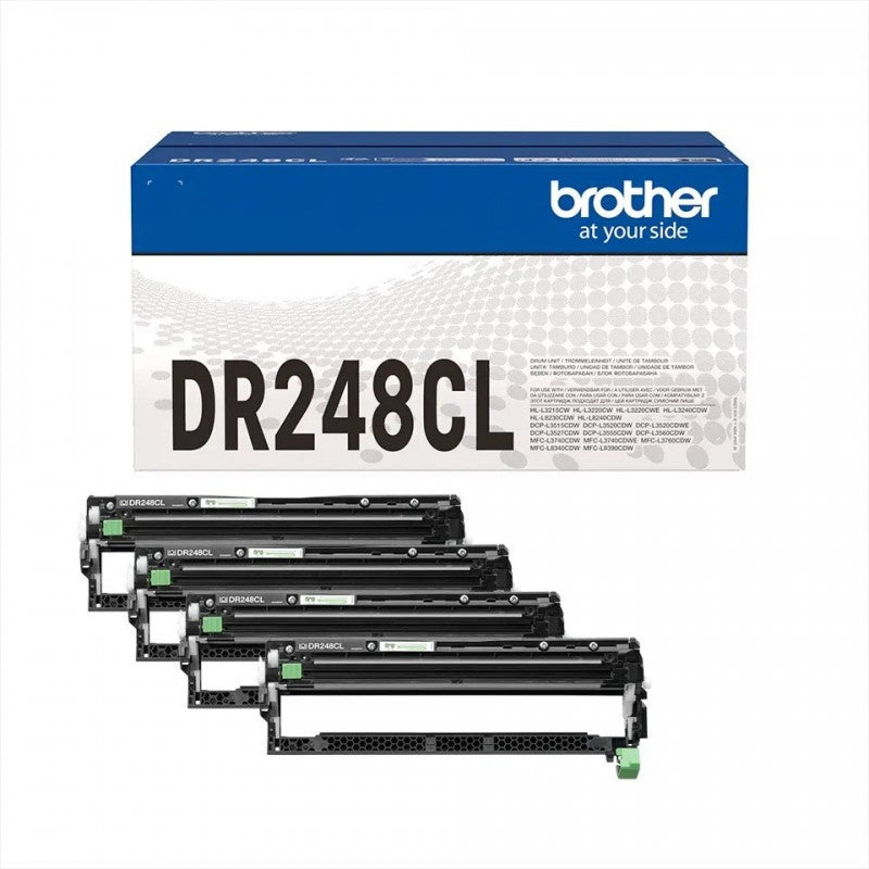 Kit 4 Drum Originali Brother DR248CL DR-248 CL BK Nero C M Y 30000 Pagine