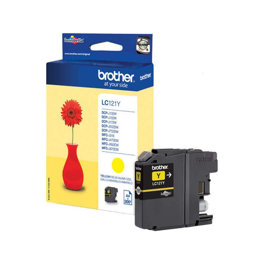 Cartuccia Originale Brother LC121Y Y Yellow 300 Pagine
