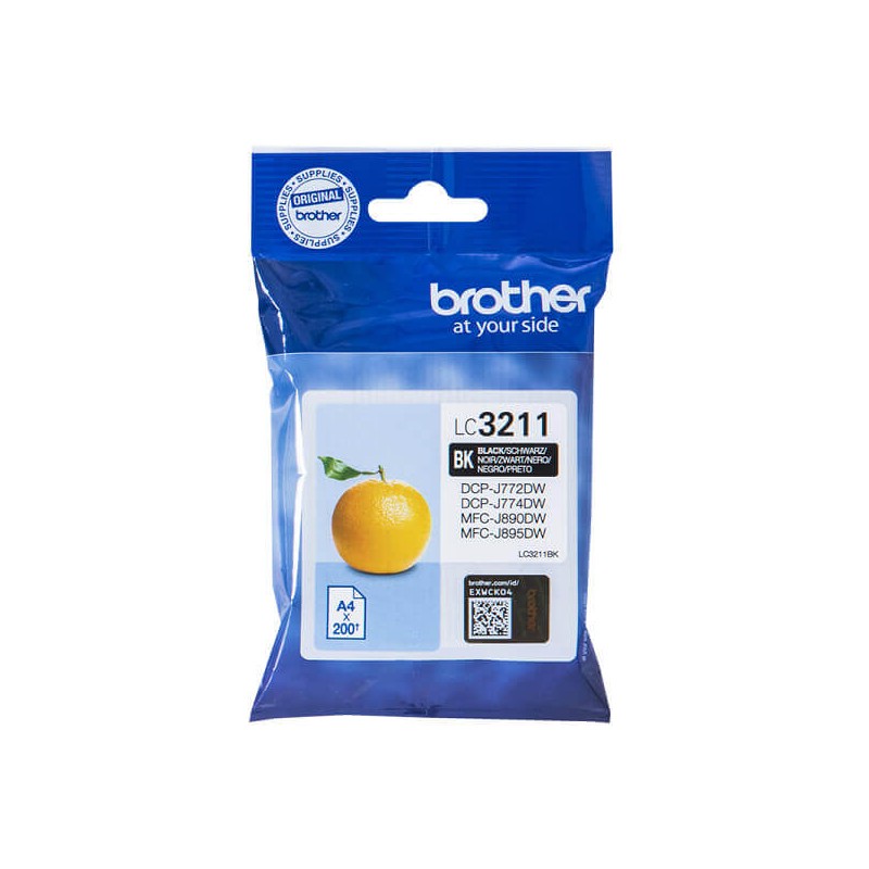 Cartuccia Originale Brother LC3211BK Bk Nero 200 Pagine