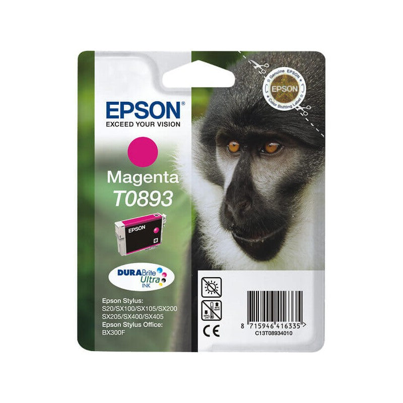 Epson C13T08934011 T0893 Cartuccia Originale M Magenta 3,5ML 170 Pagine