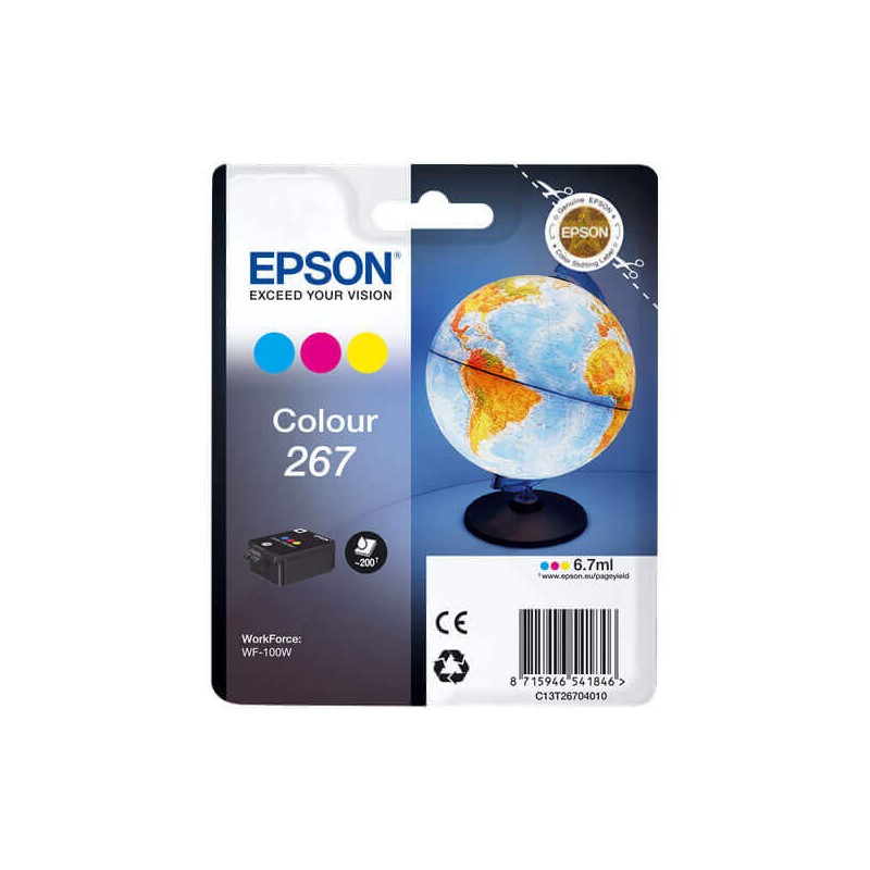Epson C13T26704010 267 Cartuccia Originale Colore 200 Pagine