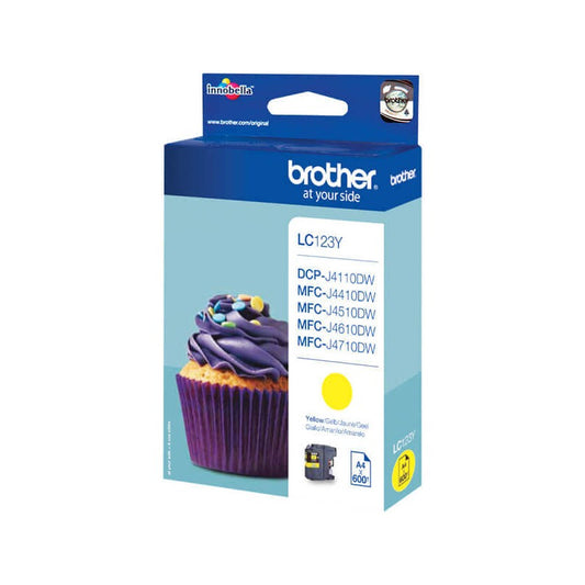 Cartuccia Originale Brother LC123Y Y Yellow 600 Pagine