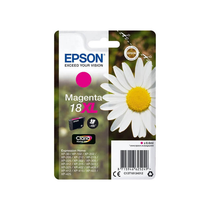 Epson C13T18134012 T1813 18XL Cartuccia Originale M Magenta 450 Pagine