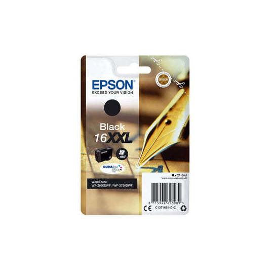 Epson C13T16814012 T1681 16XXL Cartuccia Originale Bk Nero 1000 Pagine