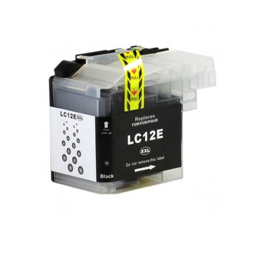 Cartuccia Compatibile Brother LC12E BK Nero Con Chip 2400 Pagine