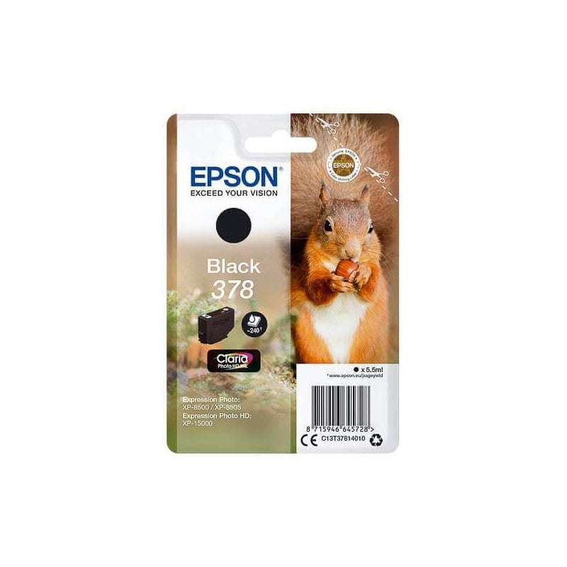 Epson C13T37814010 378 Cartuccia Originale Bk Nero 240 Pagine