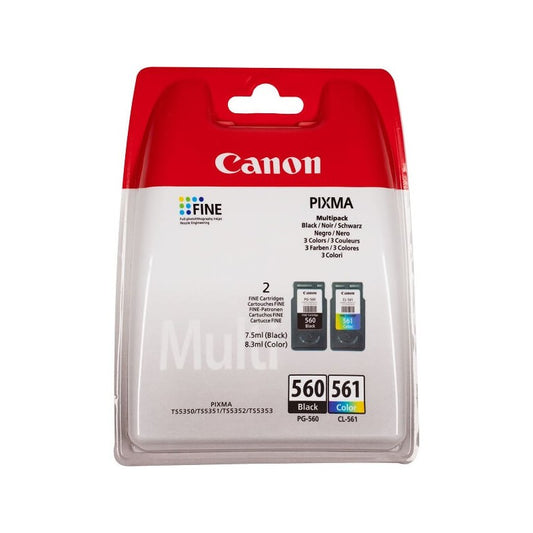 Canon PG-560 + CL-561 Kit 2 Cartucce Originali Bk Col 3713C006