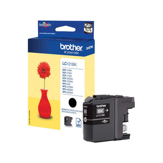 Cartuccia Originale Brother LC121BK Bk Nero 300 Pagine