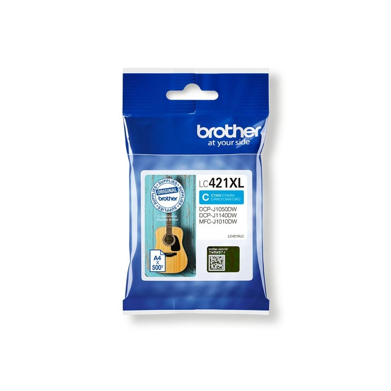 Cartuccia Originale Brother LC421XLC C Ciano 500 Pagine