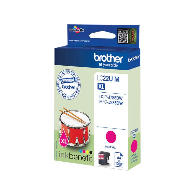 Cartuccia Originale Brother LC22UM M Magenta 1200 Pagine