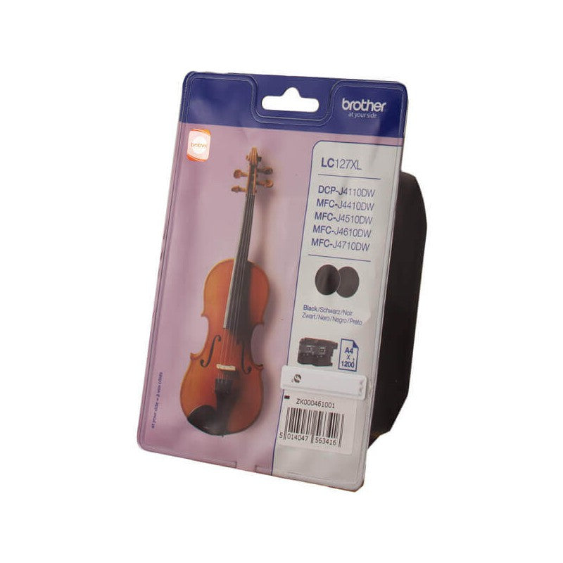 Kit 2 Cartucce Originali Brother LC-127XLBK Bk Nero 1200 Pagine