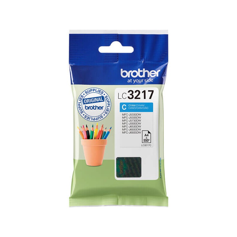 Cartuccia Originale Brother LC3217C C Ciano 550 Pagine