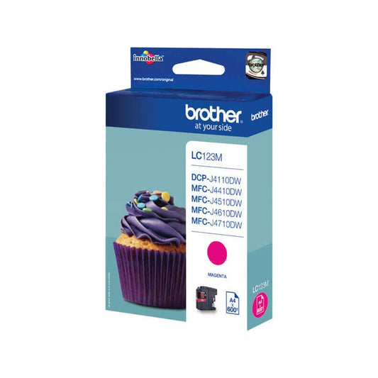 Cartuccia Originale Brother LC123M M Magenta 600 Pagine