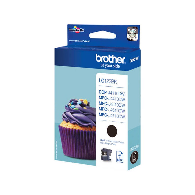 Cartuccia Originale Brother LC123BK Bk Nero 600 Pagine