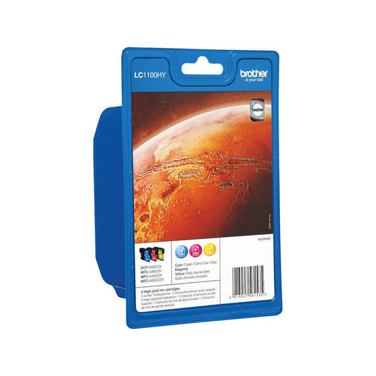 Kit 3 Cartucce Originali Brother LC-1100HY C M Y 750 Pagine