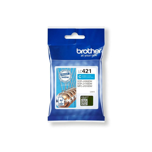Cartuccia Originale Brother LC421C C Ciano 200 Pagine