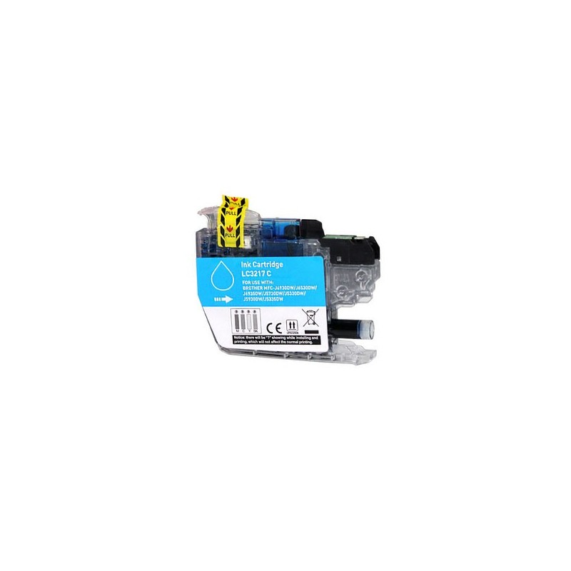 Cartuccia Compatibile Brother LC3217 C Ciano Con Chip 550 Pagine