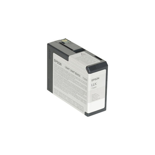 Epson C13T580900 T5809 Cartuccia Originale LLBK Liht Light Bk Nero 80ml