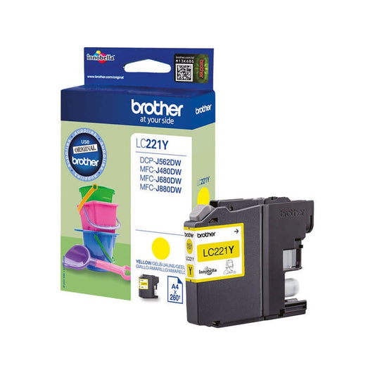Cartuccia Originale Brother LC221Y Y Yellow 260 Pagine