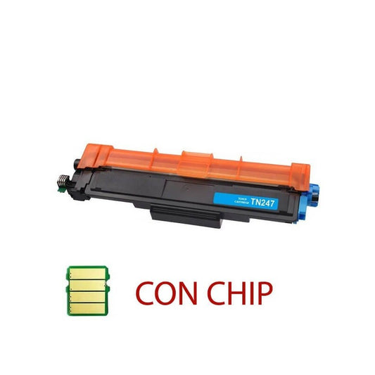 Toner Compatibile Brother TN-247 C Ciano 2300 Pagine Con Chip