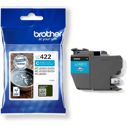 Cartuccia Originale Brother LC422C C Ciano 550 Pagine