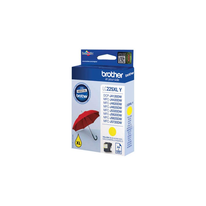 Cartuccia Originale Brother LC225XLY Y Yellow 1200 Pagine