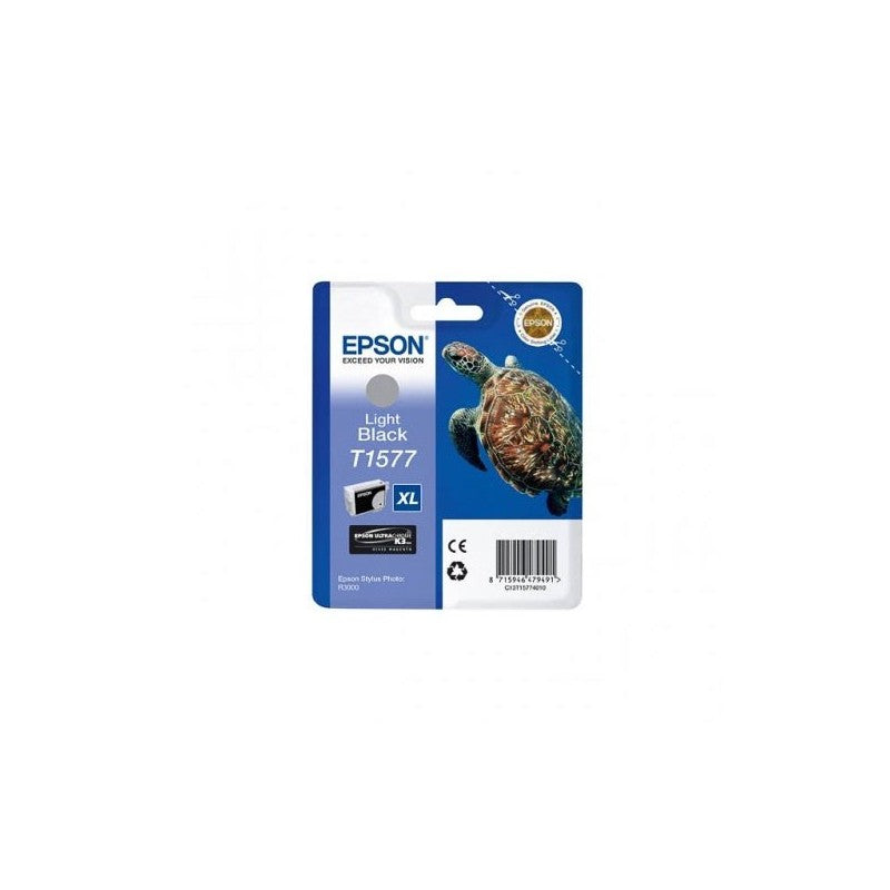 Epson C13T15774010 T1577 Cartuccia Originale LBK Light Bk Nero