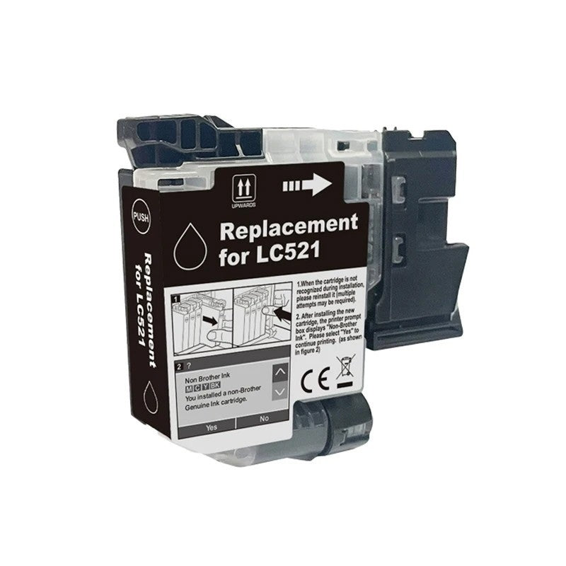 Cartuccia Compatibile Brother LC-521BK Bk Nero 500 Pagine