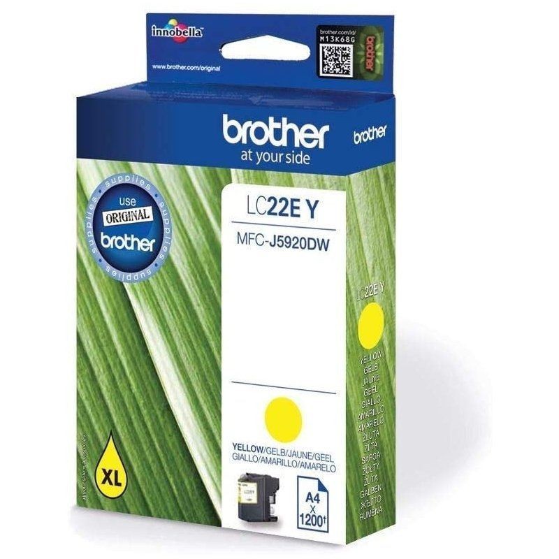 Cartuccia Originale Brother LC22EY Y Yellow 1200 Pagine