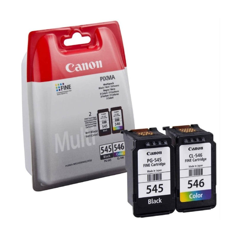Canon PG-545 + CL-546 Kit 2 Cartucce Originali Bk Col 8287B005 8287B006