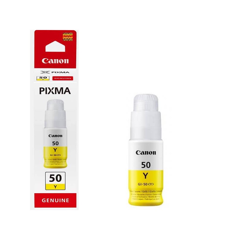Canon GI-50Y 3405C001 70ml Inchiostro Originale Y Yellow 7700 Pagine