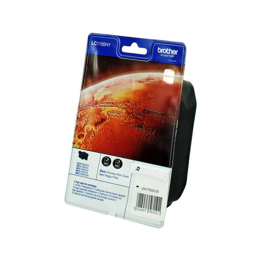 Kit 2 Cartucce Originali Brother LC1100HYBK Bk Nero 900 Pagine