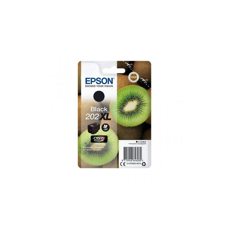 Epson C13T02G1 C13T02G14010 202XL Cartuccia Originale Bk Nero 550 Pagine