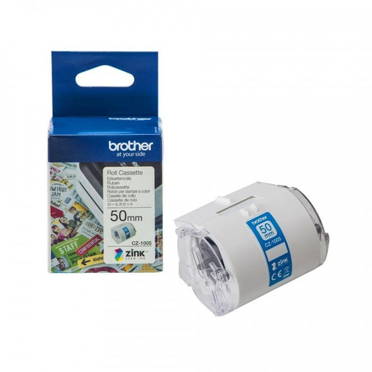 Brother CZ1005 Rotolo Etichette Originali per Etichette a colori 50mm x 5 Metri