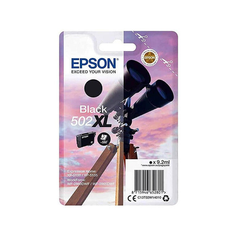 Epson C13T02W14010 502XL Cartuccia Originale Bk Nero 550 Pagine