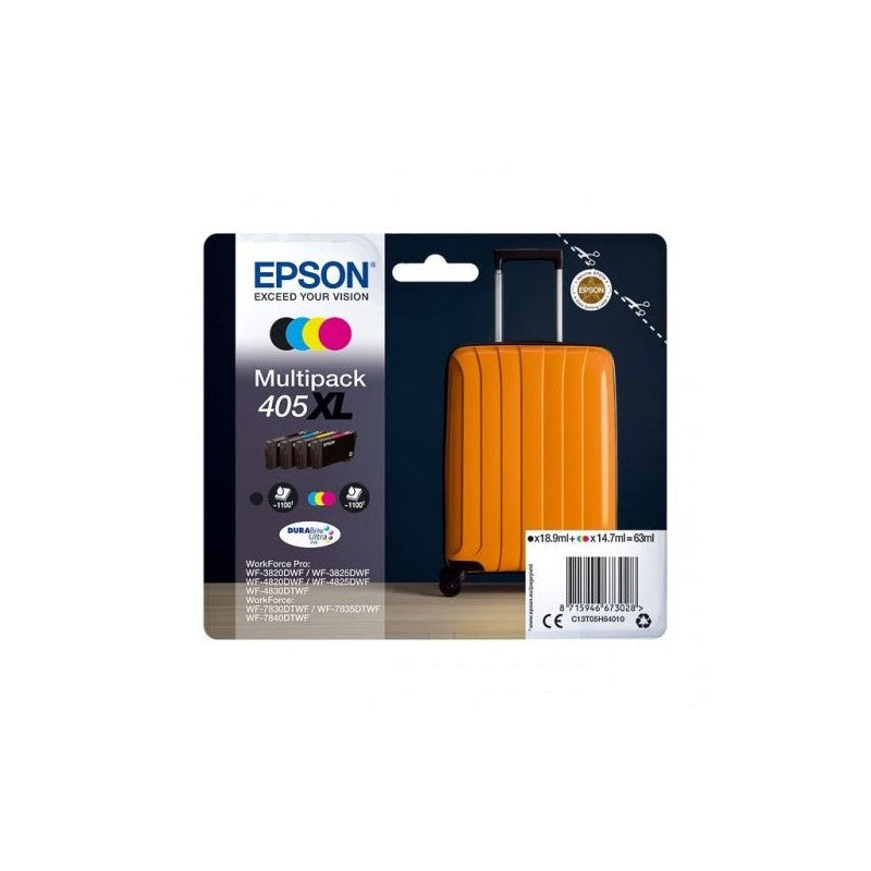 Epson C13T05H64010 405XL Multipack 4 Cartucce Originali Bk Nero C M Y