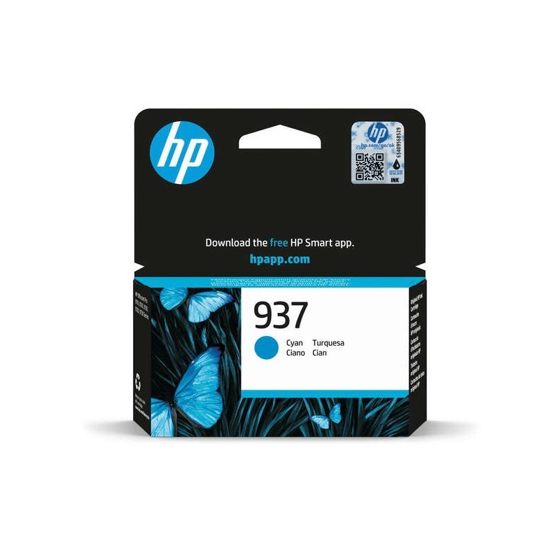 HP 4S6W2NE 937 Cartuccia Originale C Ciano