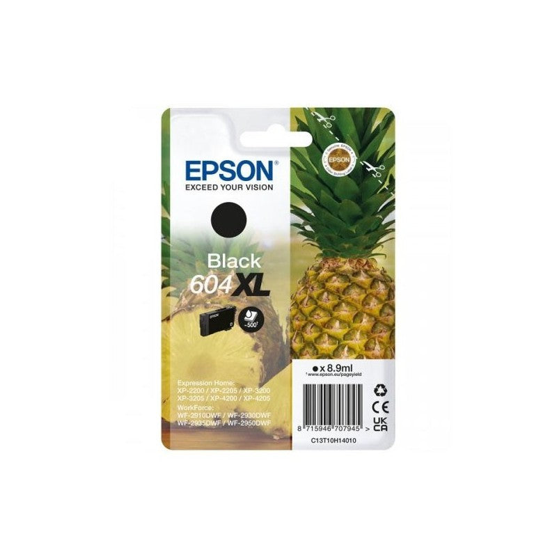 Epson C13T10H14010 604XL Cartuccia Originale Bk Nero 500 Pagine
