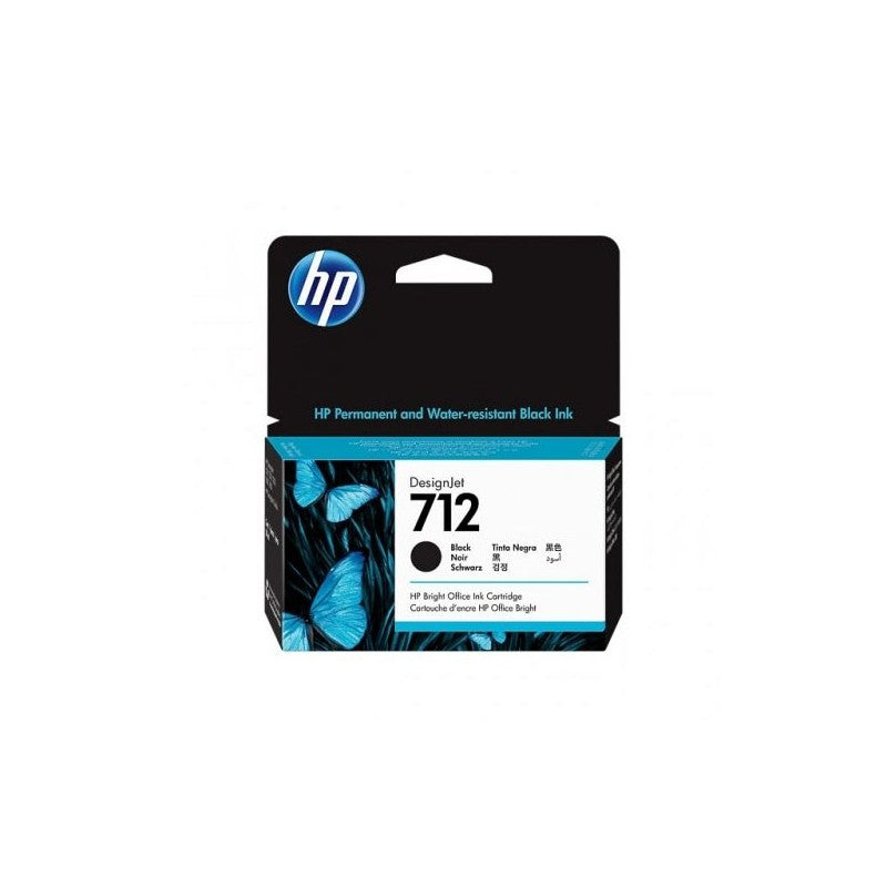 HP 3ED70A 712 Cartuccia Originale Bk Nero