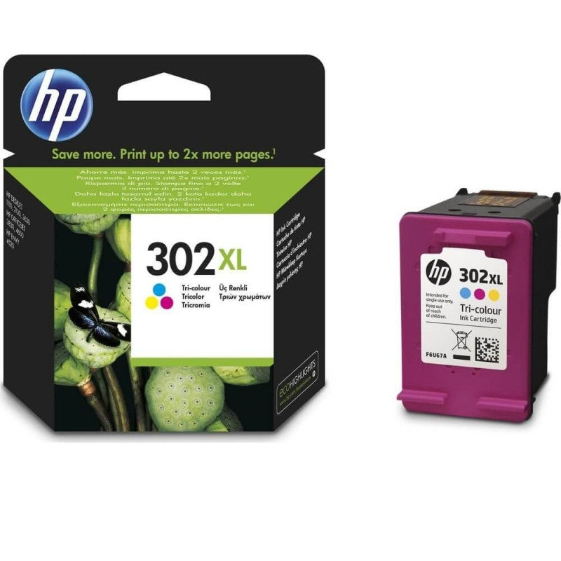 HP 302 XL F6U67A Cartuccia originale Colore Tricomia 8ml 330 Pagine