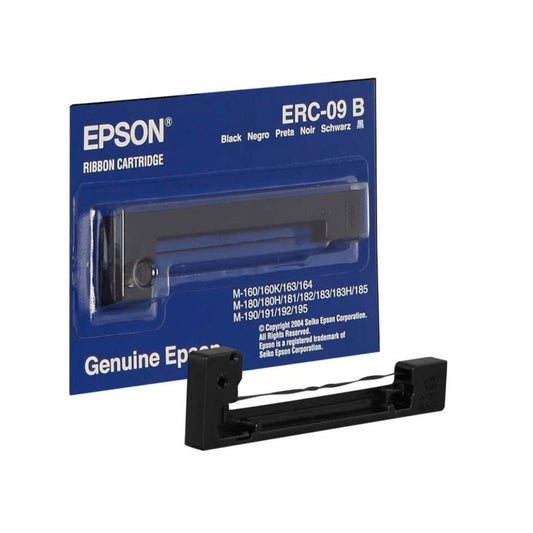 Epson C43S015354 S051354 15354 Nastro originale ERC09B ERC-09 Bk Nero