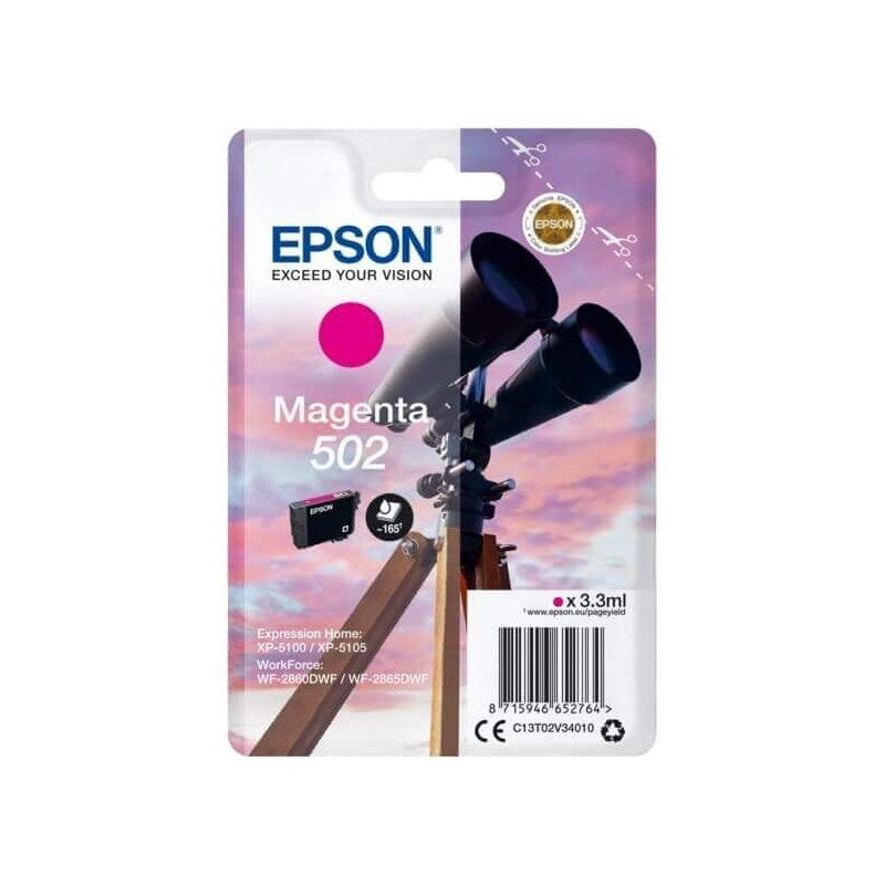 Epson C13T02V34010 502 Cartuccia Originale M Magenta 160 Pagine