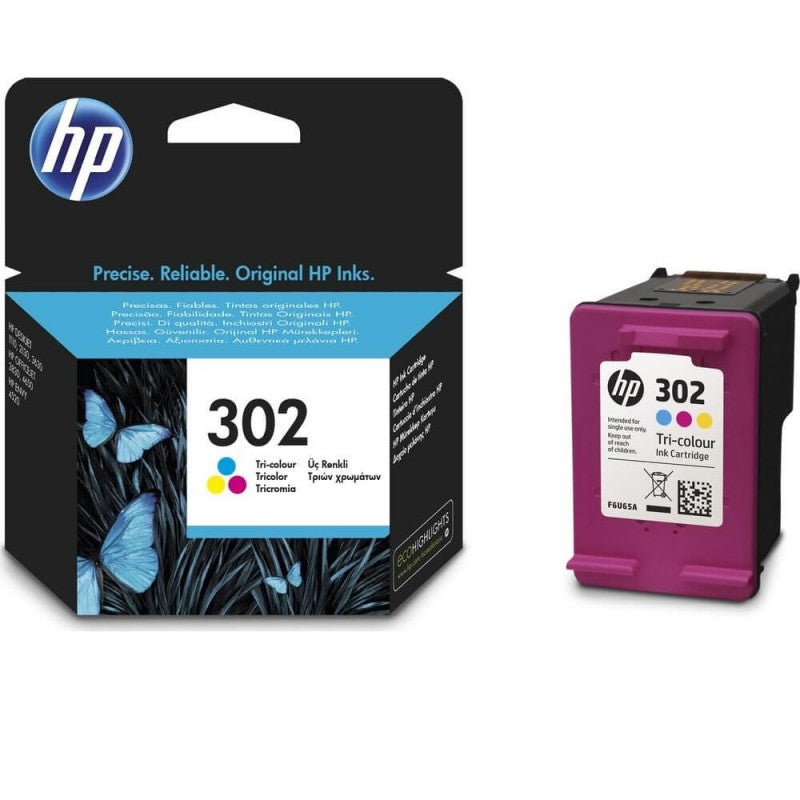 HP 302 F6U65A Cartuccia originale Colore Tricomia 4ml 165 Pagine