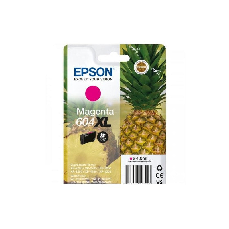 Epson C13T10H34010 604XL Cartuccia Originale M Magenta 350 Pagine