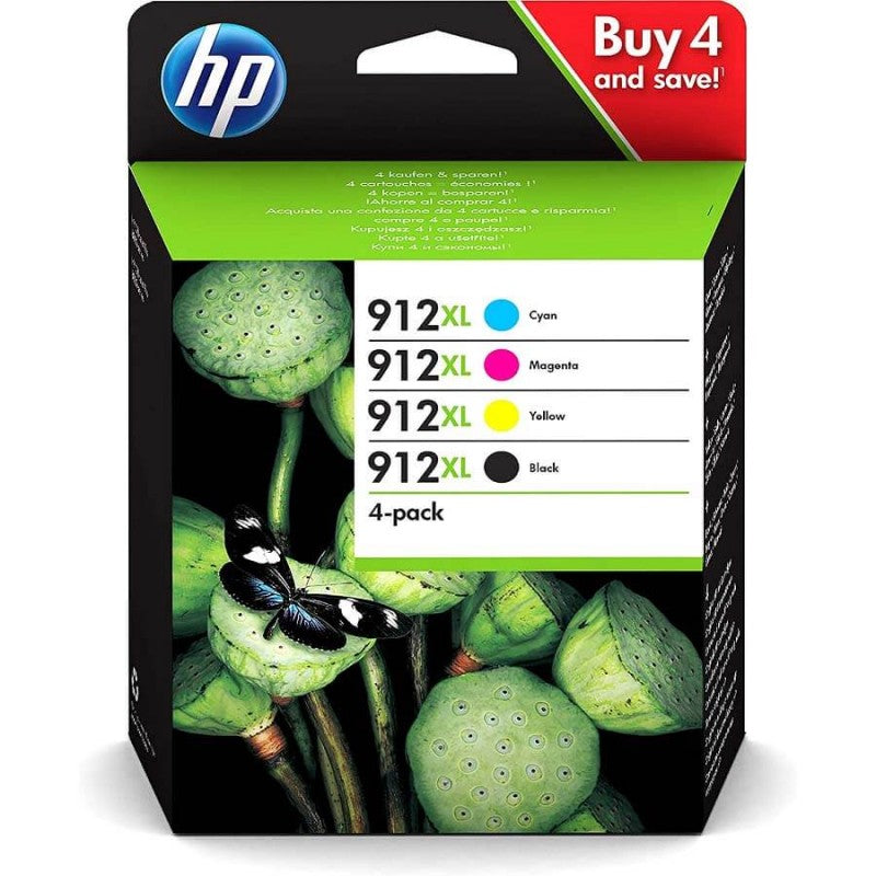HP 3YP34AE 912 XL Multipack 4 Cartucce Originali BK C M Y XL