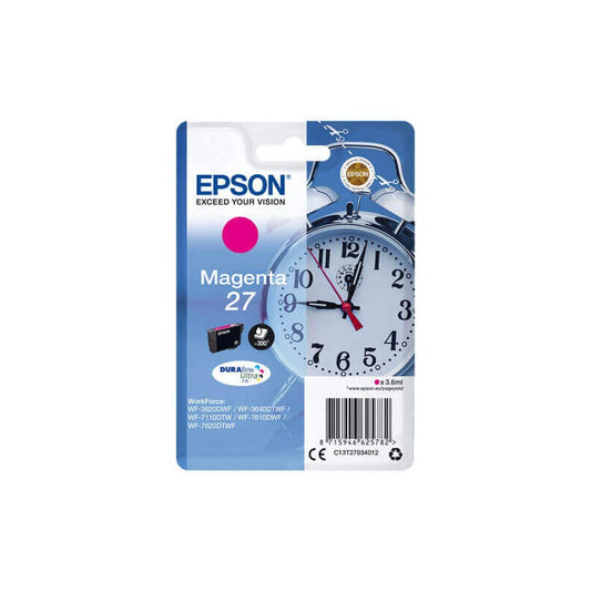 Epson C13T27034012 T2703 27 Cartuccia Originale M Magenta 300 Pagine