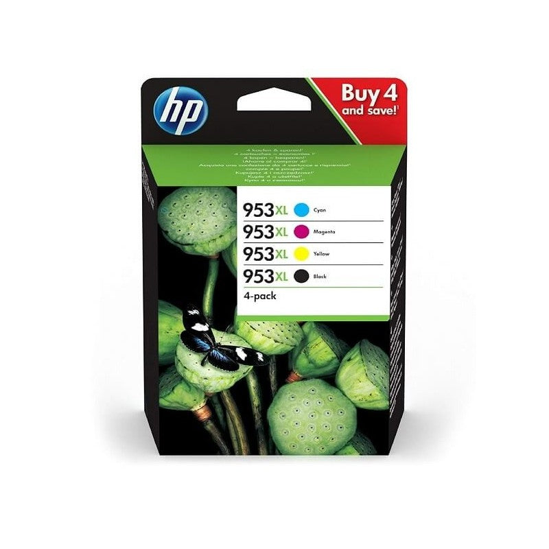 HP 3HZ52AE 953XL Multipack 4 Cartucce Originali Bk C M Y