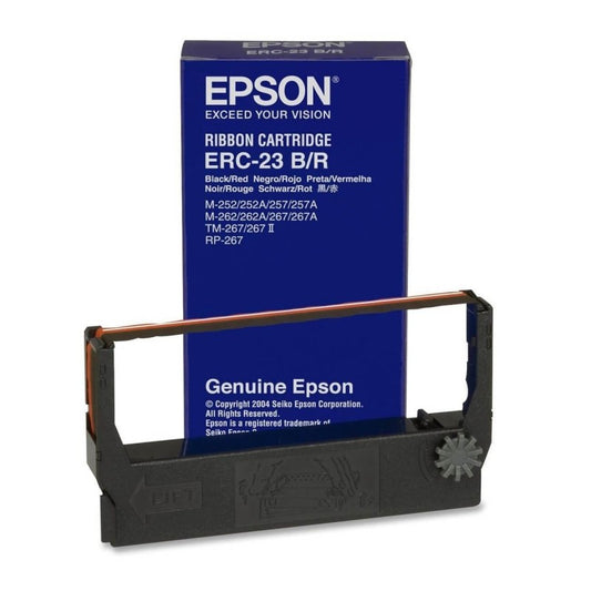 Epson C43S015362 S015362 15362 ERC23BR ERC-23 Nastro originale Bk Nero Rosso