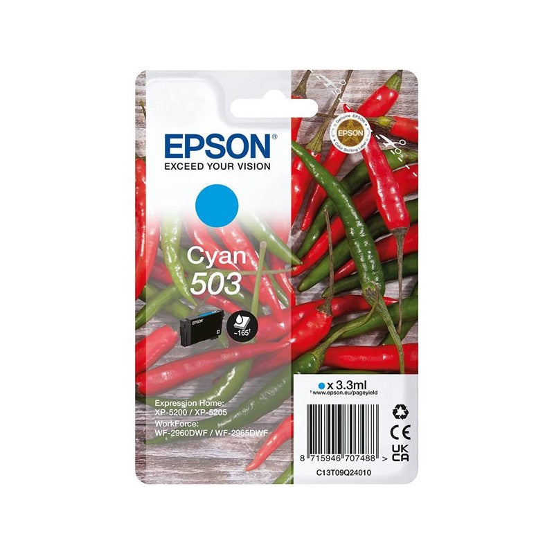 Epson C13T09Q24010 503 Cartuccia Originale C Ciano 165 Pagine